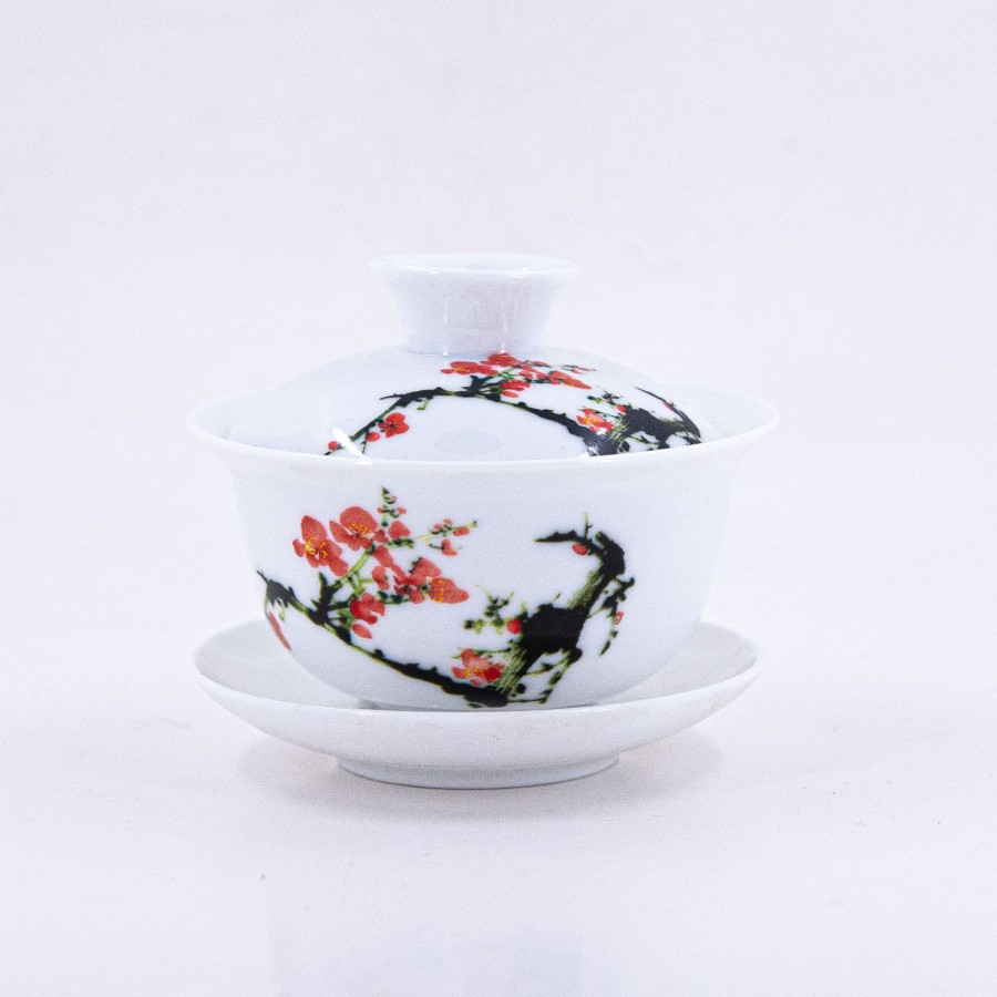 Teaware The Chinese Tea Shop | Porcelain Plum Blossom Gaiwan #3