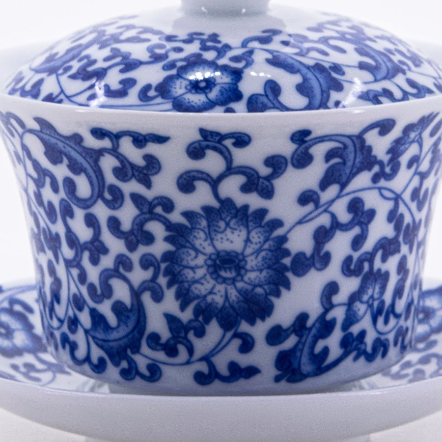 Teaware The Chinese Tea Shop | Blue And White Porcelain Chan Zhi Lian Design Gaiwan #10