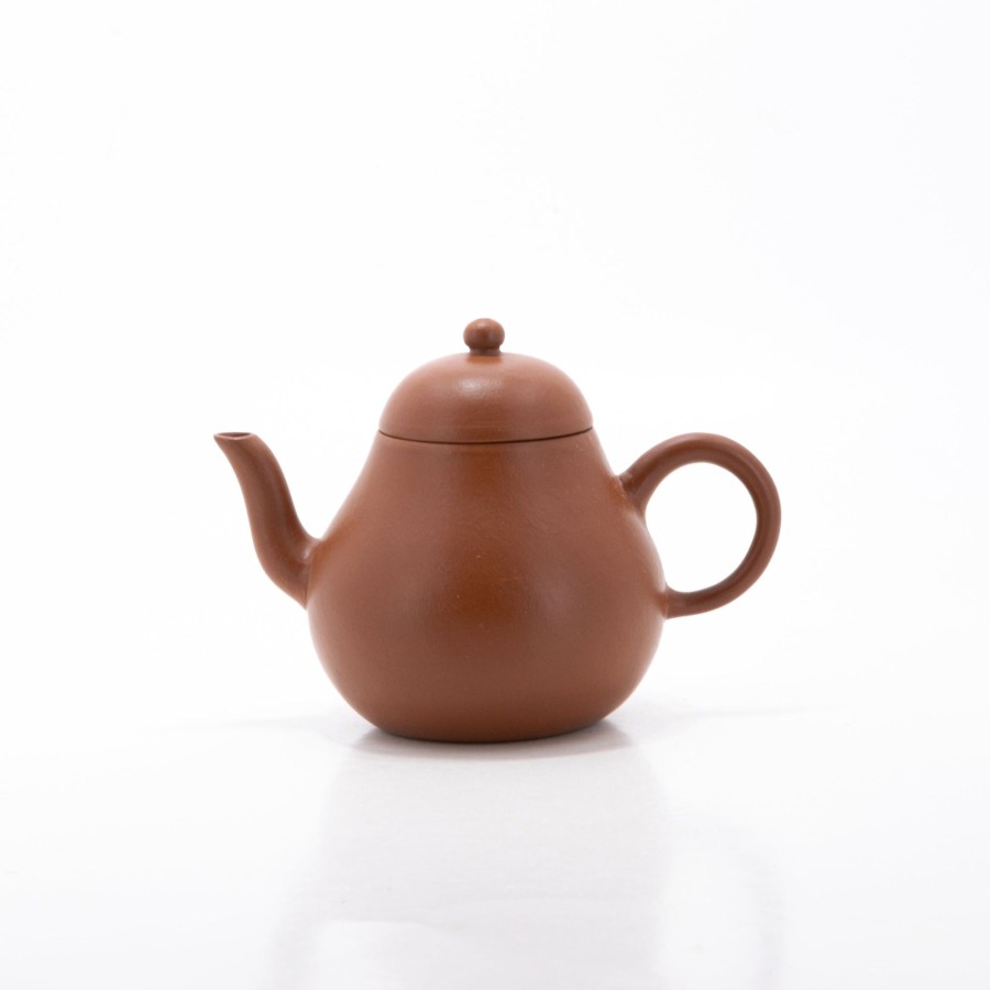 Teaware The Chinese Tea Shop | Yixing Zhuni Antique Style Curved Spout High Pear Shape Chinese Teapot