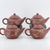 Teaware The Chinese Tea Shop | Yixing 1980'S #12 Zini Flower And Poem Series Set Of 4 Yixing Teapots - Mei Lan Zhu Qu (Plum, Orchid, Bamboo, Chrysanthemum)