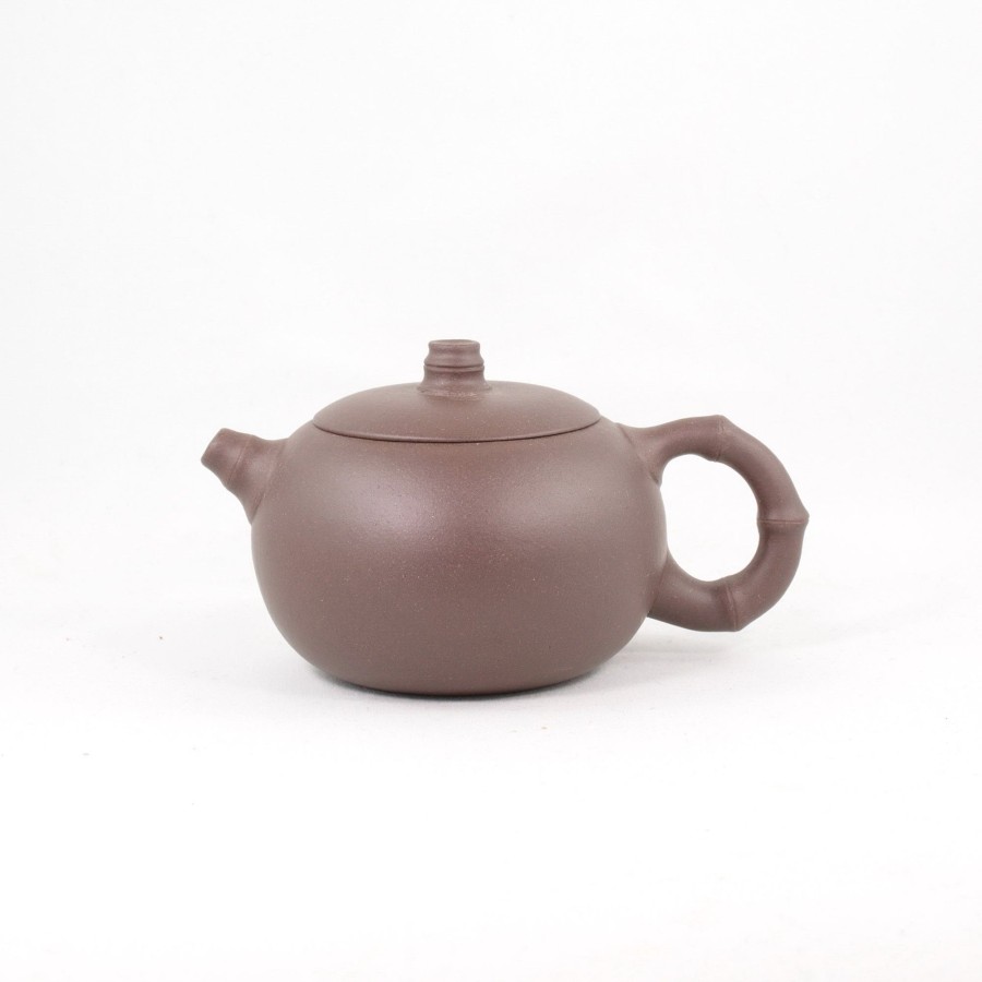 Teaware The Chinese Tea Shop | Yixing Zini Bamboo "Daobaxishi" Shape Bamboo Carving Chinese Teapot