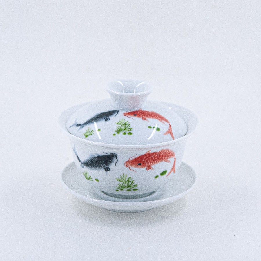 Teaware The Chinese Tea Shop | Porcelain Happy Fishes Gaiwan #4