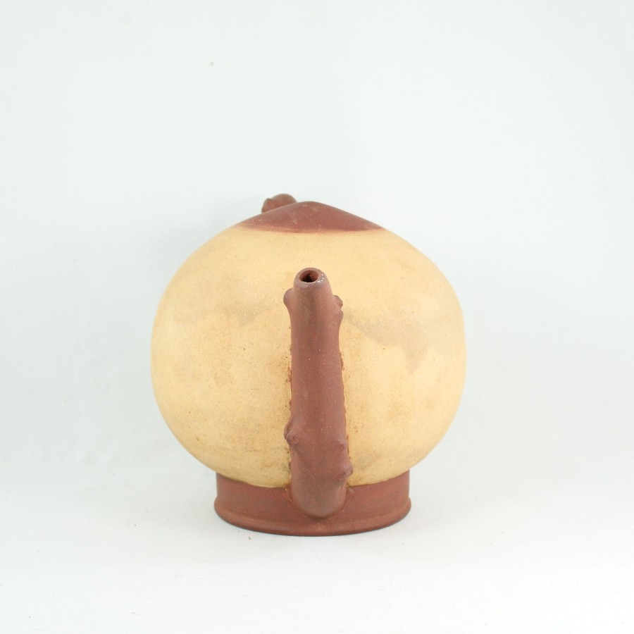 Teaware The Chinese Tea Shop | Yixing 1970'S Zini With Duan Ni Coating Peach Design Chinese Wine Pot