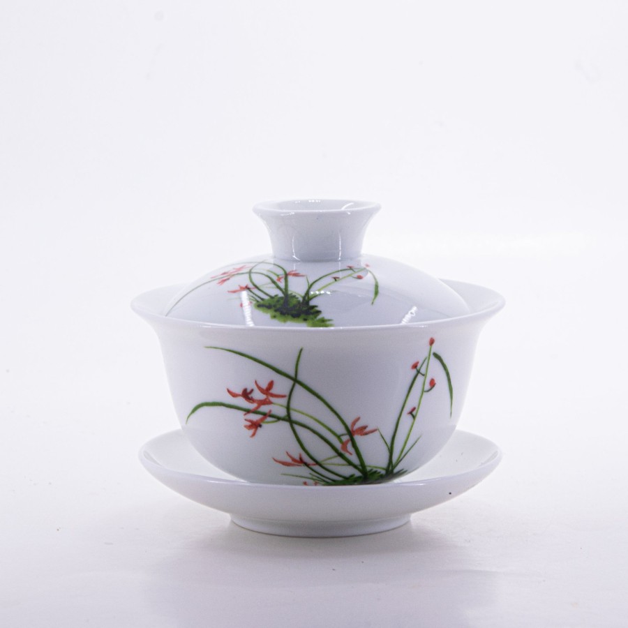 Teaware The Chinese Tea Shop | Porcelain Four Seasons Series Gaiwan, Mei Lan Zhu Qu (Plum, Orchid, Bamboo, Chrysanthemum) #2