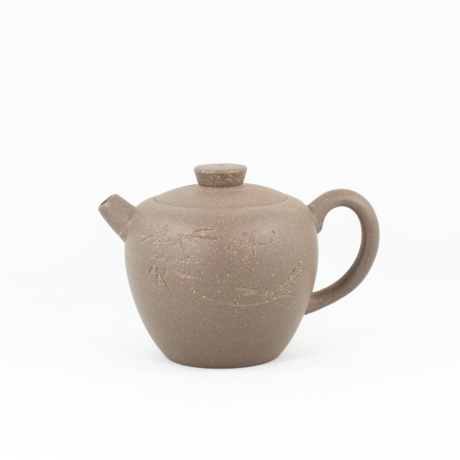 Teaware The Chinese Tea Shop | Yixing Duan Ni Julan Zhu Bamboo Carving Chinese Teapot