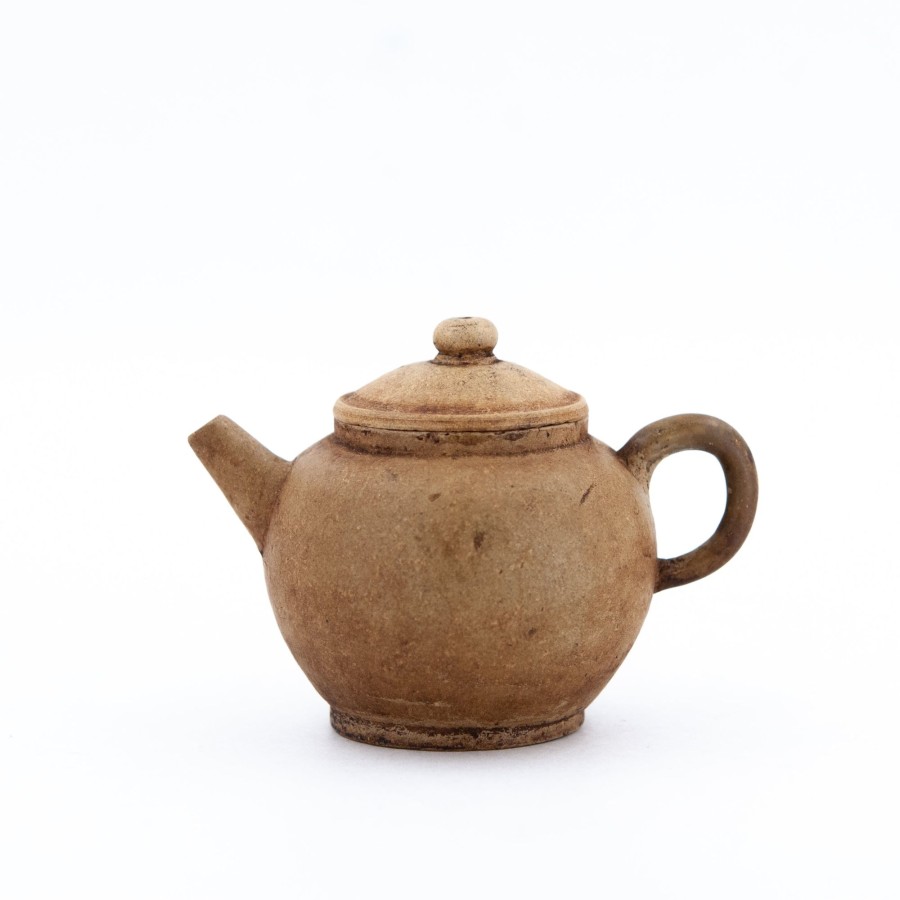 Teaware The Chinese Tea Shop | Antique Yixing Duan Ni "Julun Zhu" Shape Chinese Teapot (Handle Repaired)