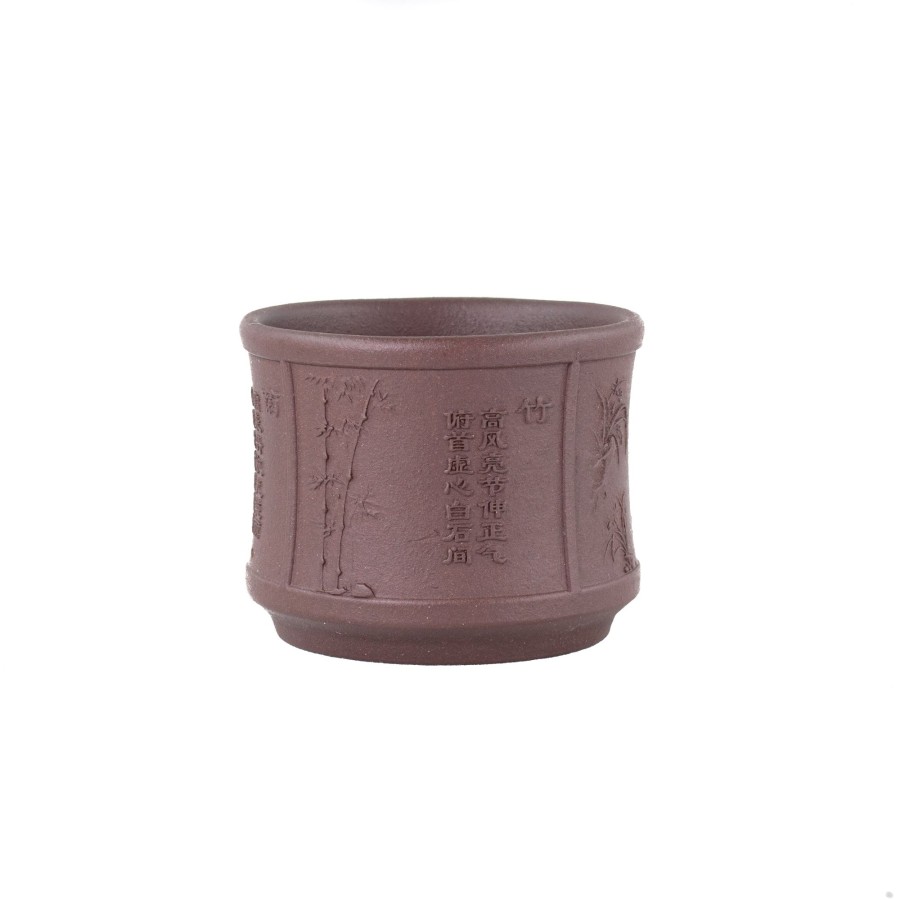 Teaware The Chinese Tea Shop | Yixing Clay Four Gentlemen Flowers Tea Cup