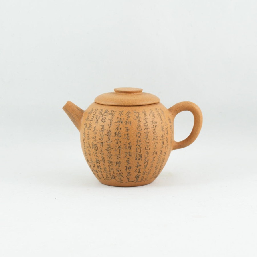 Teaware The Chinese Tea Shop | Yixing Duan Ni "Julun Zhu" ( ) Shape Chinese Teapot With Buddhist Heart Sutra