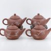 Teaware The Chinese Tea Shop | Yixing 1980'S #6 Zini Flower And Poem Series Set Of 4 Yixing Teapots - Mei Lan Zhu Qu (Plum, Orchid, Bamboo, Chrysanthemum)