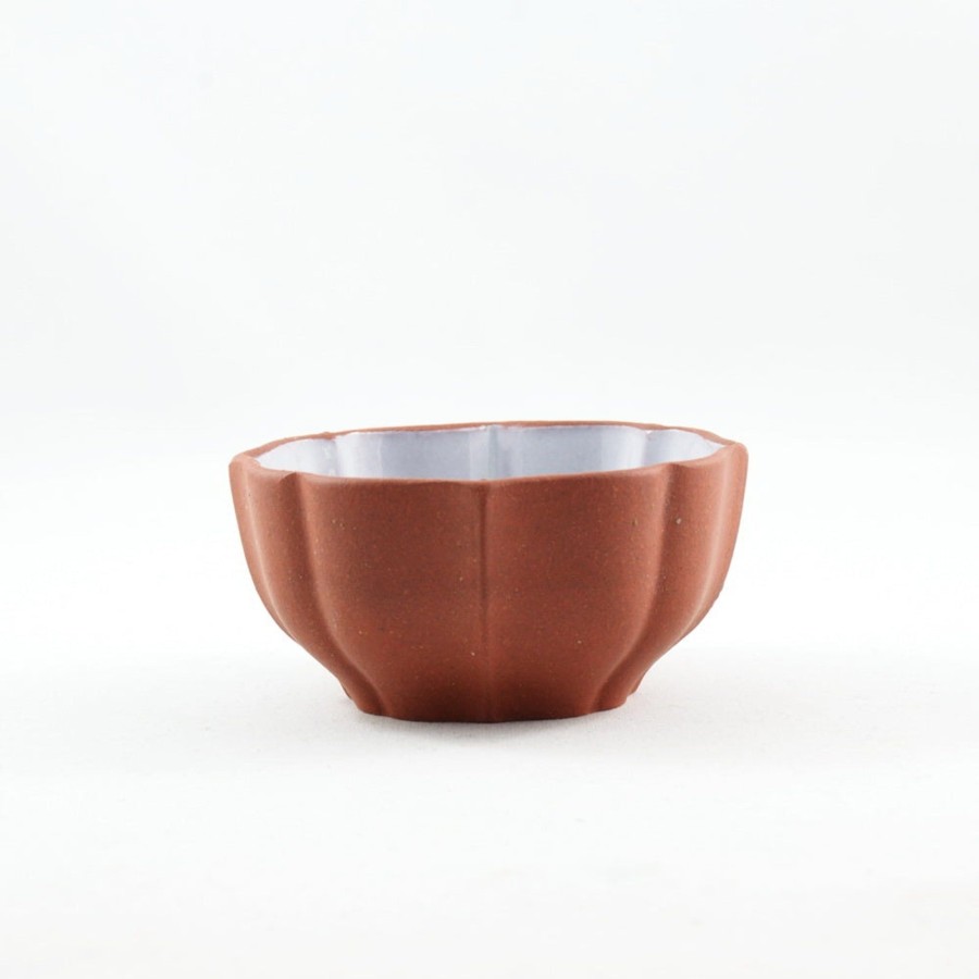 Teaware The Chinese Tea Shop | 1980'S Yixing Clay Flower Tea Cup With Glaze Inside