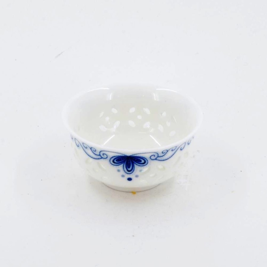 Teaware The Chinese Tea Shop | Porcelain Blue And White Rice Grain Tea Cup