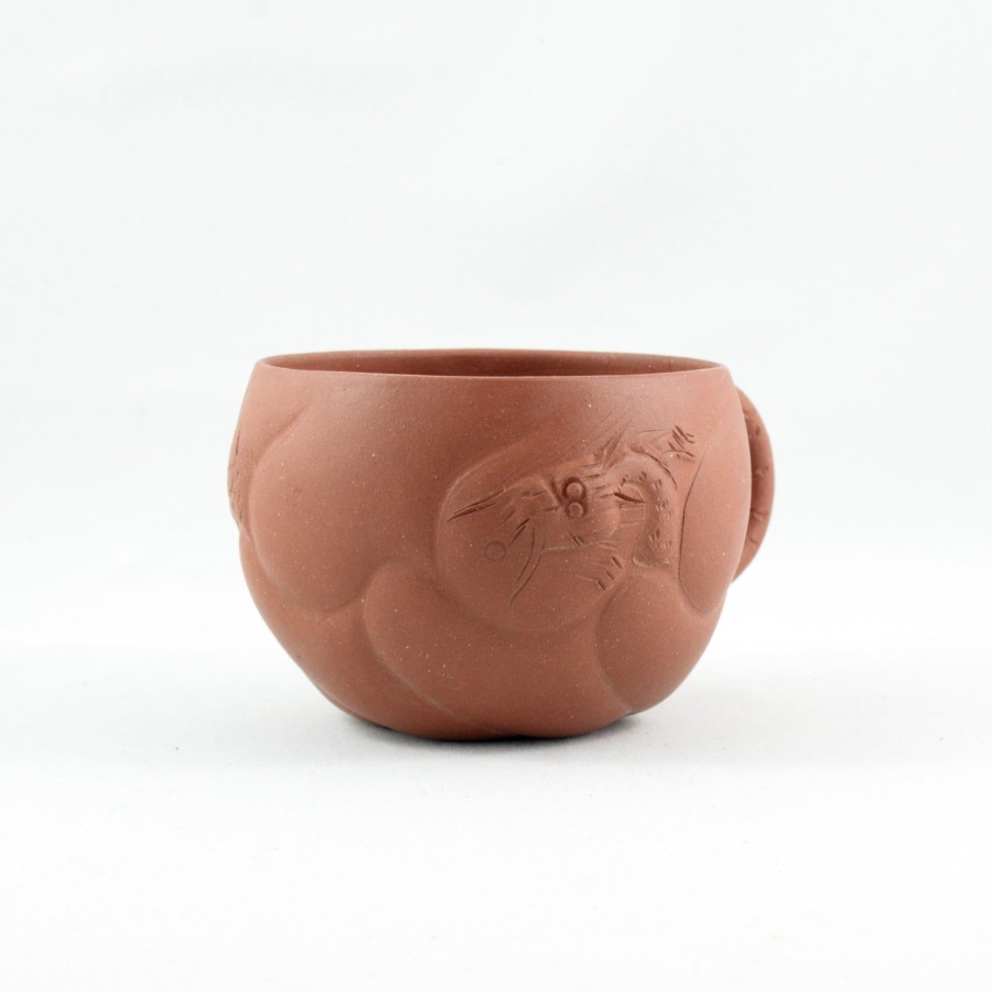 Teaware The Chinese Tea Shop | 1980'S Yixing Clay Dragon Fish Tea Cup With Handle