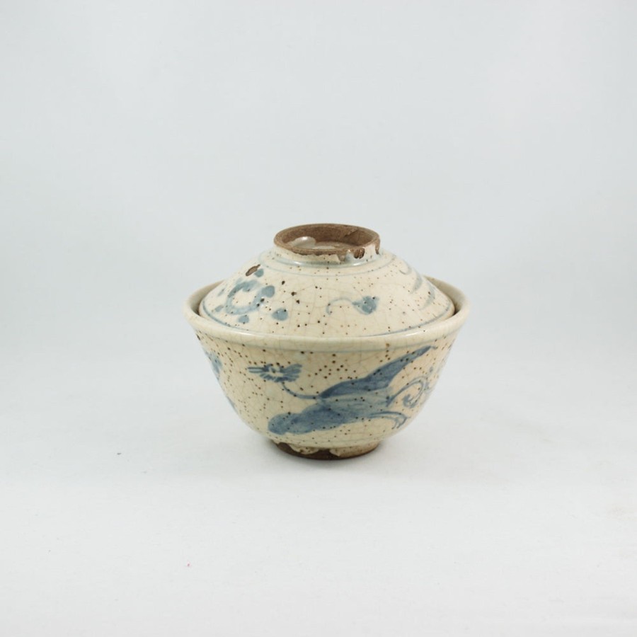 Teaware The Chinese Tea Shop | Vintage Blue And White Porcelain Phoenix Design Hand-Painted Gaiwan