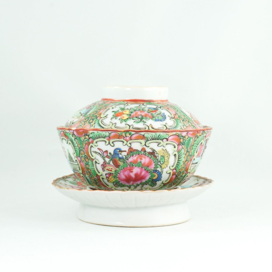 Teaware The Chinese Tea Shop | Antique Qing Dynasty Canton Famille-Rose Porcelain Gaiwan